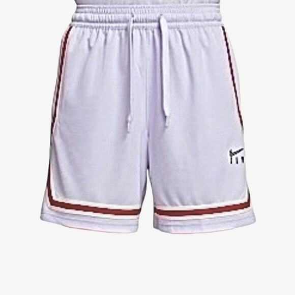Nike Womens Fly Crossover Basketball Shorts M Lavender Retro Stripes Red Cream - Picture 1 of 11